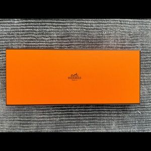 Hermès Orange Small Silk Box & Ribbon